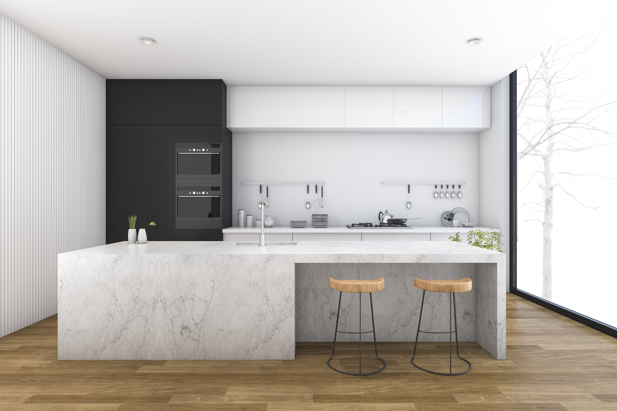 3d-rendering-modern-kitchen-with-wood-floor-N7XBRP9